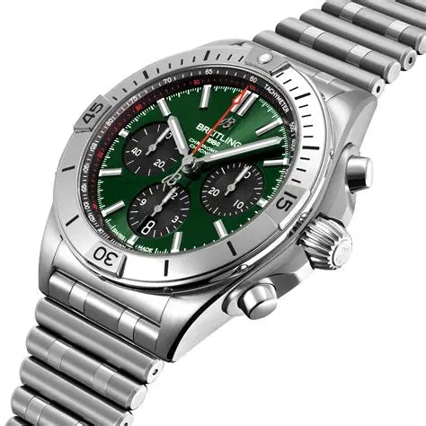 BREITLING Chronomat B01 42mm Stainless Steel, Green dial