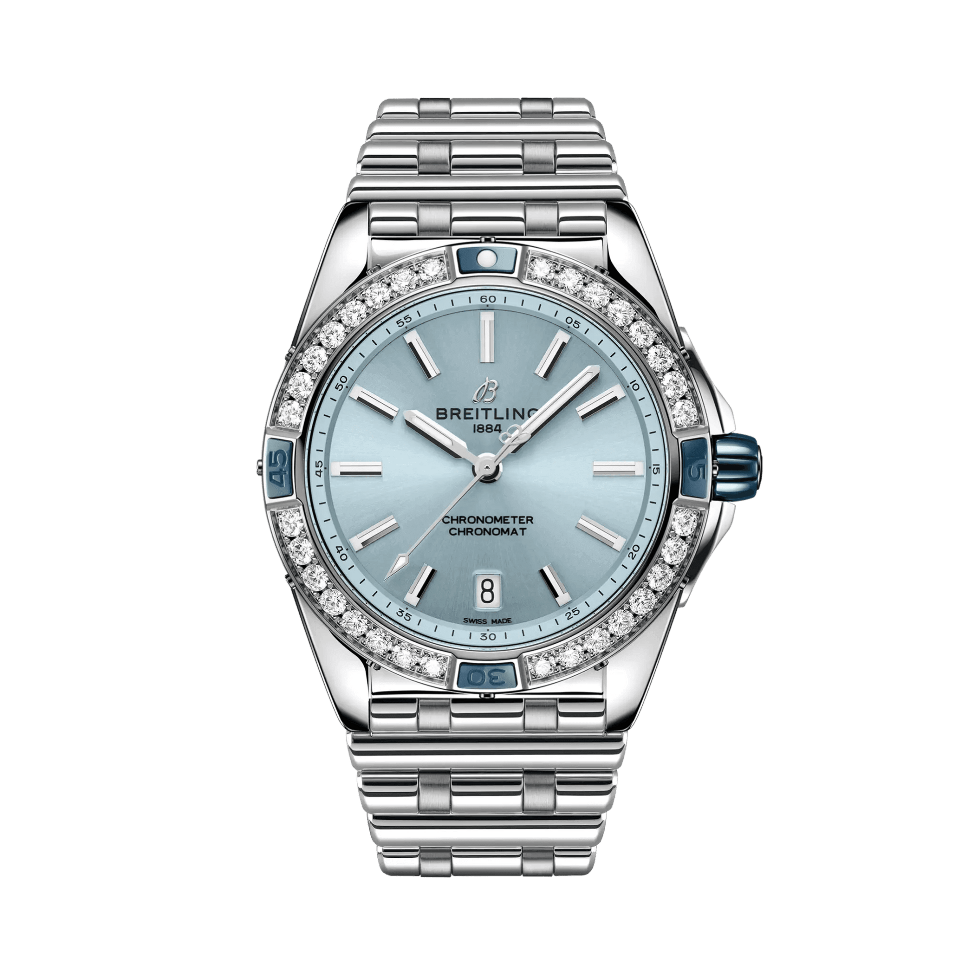 BREITLING Super Chronomat Automatic 38mm Blue dial, Stainless Steel strap - Classic Kaf