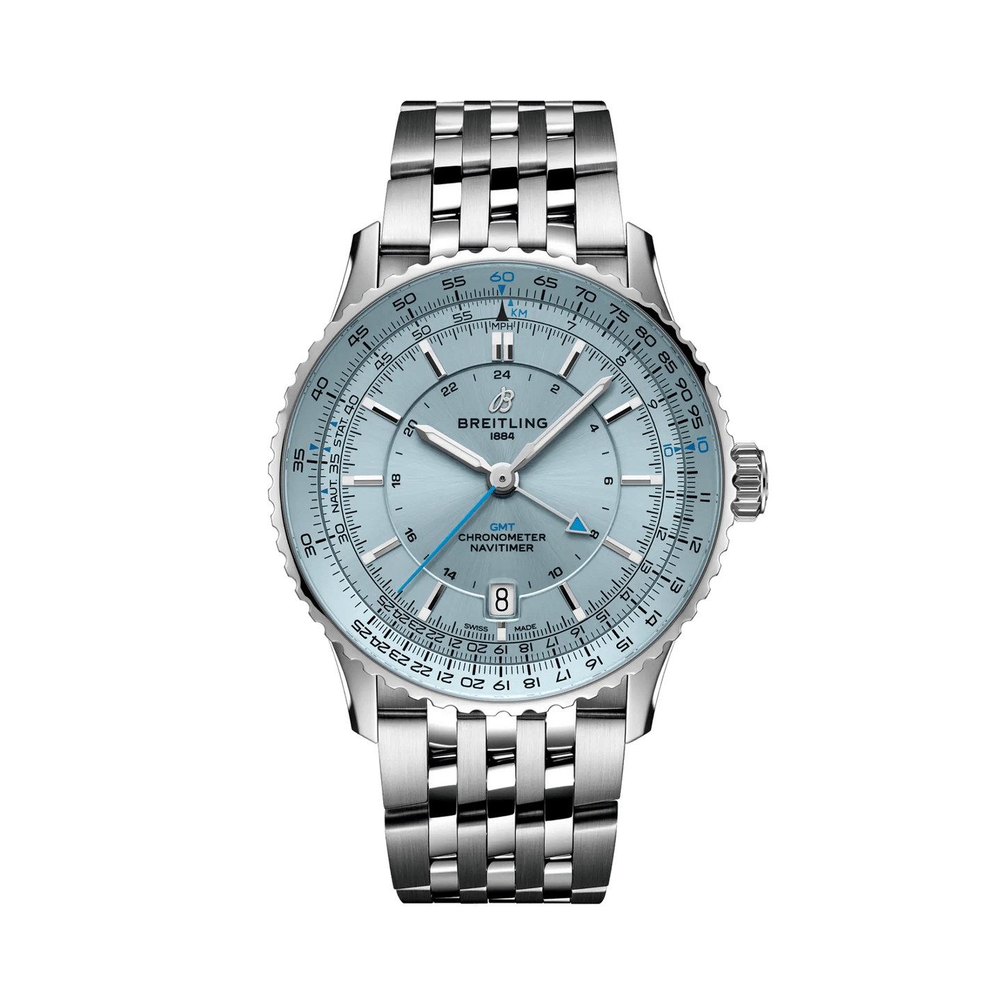 Breitling Navitimer Automatic GMT 41mm Stainless Steel, Blue dial - Classic Kaf