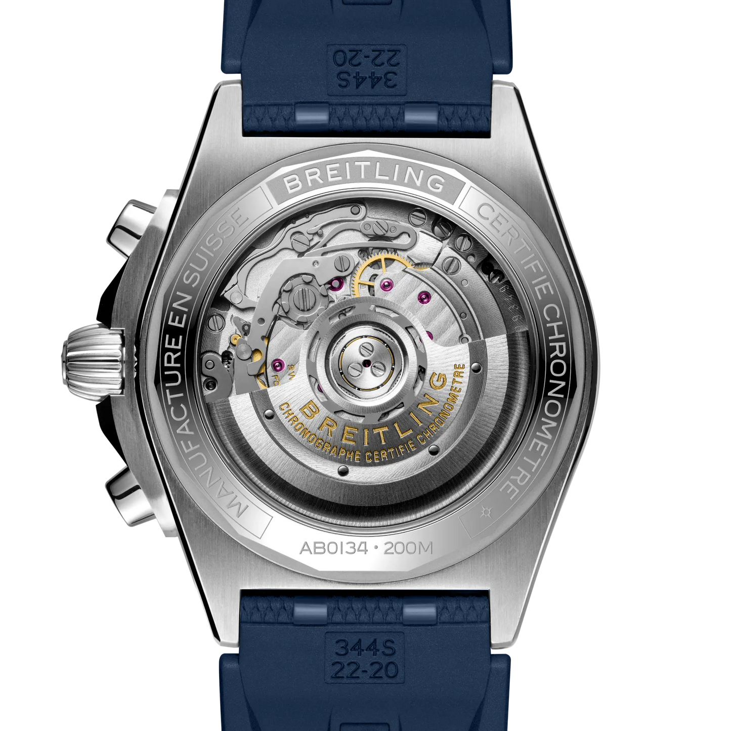 BREITLING Chronomat B01 42mm Stainless Steel case, Blue dial, Rubber strap