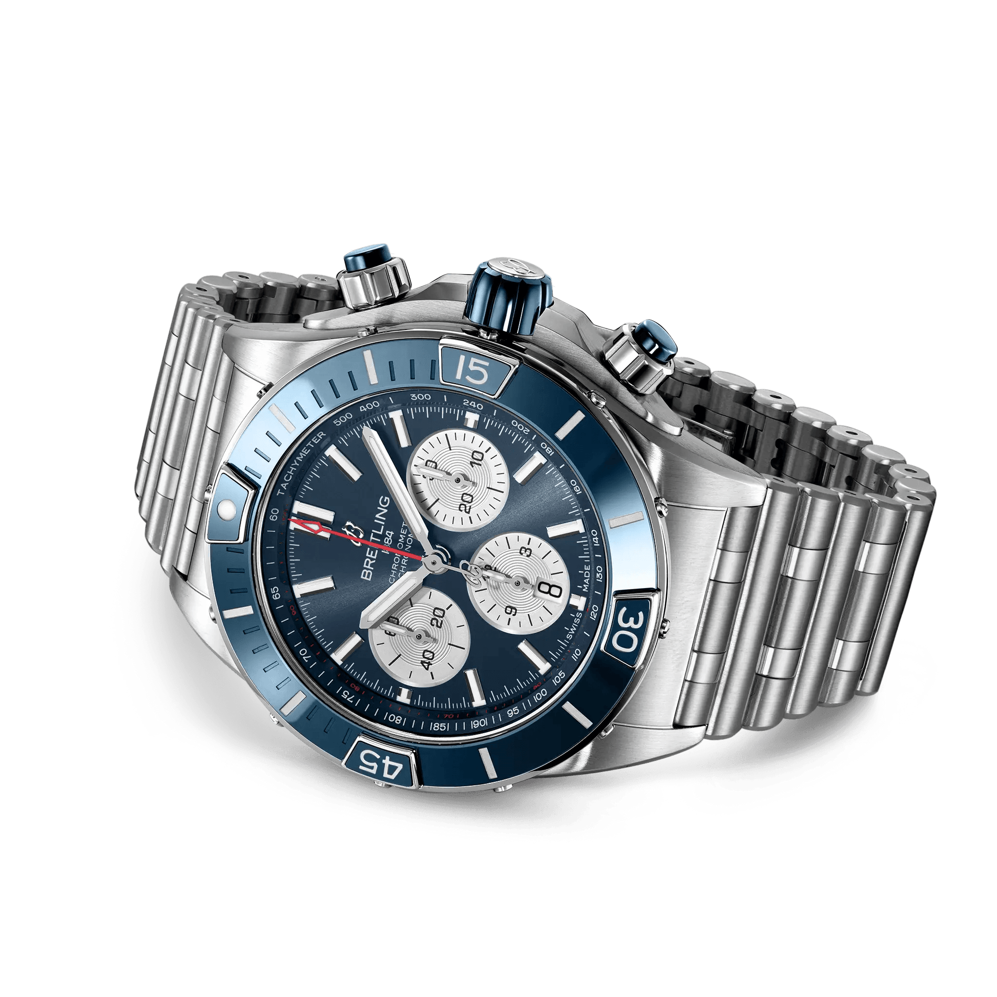 BREITLING Super Chronomat B01 44mm, Stainless Steel, Blue dial - Classic Kaf
