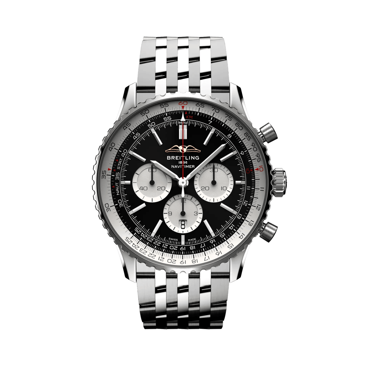 BREITLING Navitimer B01 Chronograph 46mm Stainless Steel, Black dial - Classic Kaf