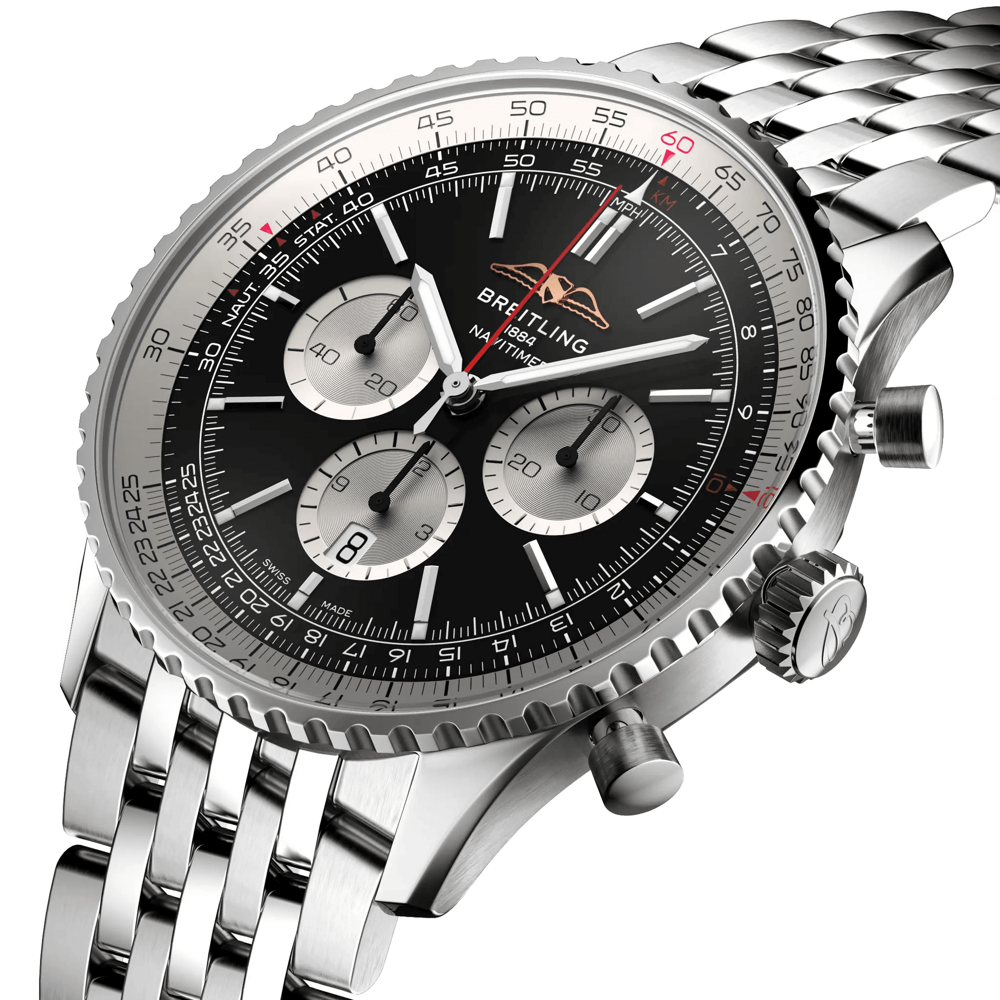 BREITLING Navitimer B01 Chronograph 46mm Stainless Steel, Black dial - Classic Kaf