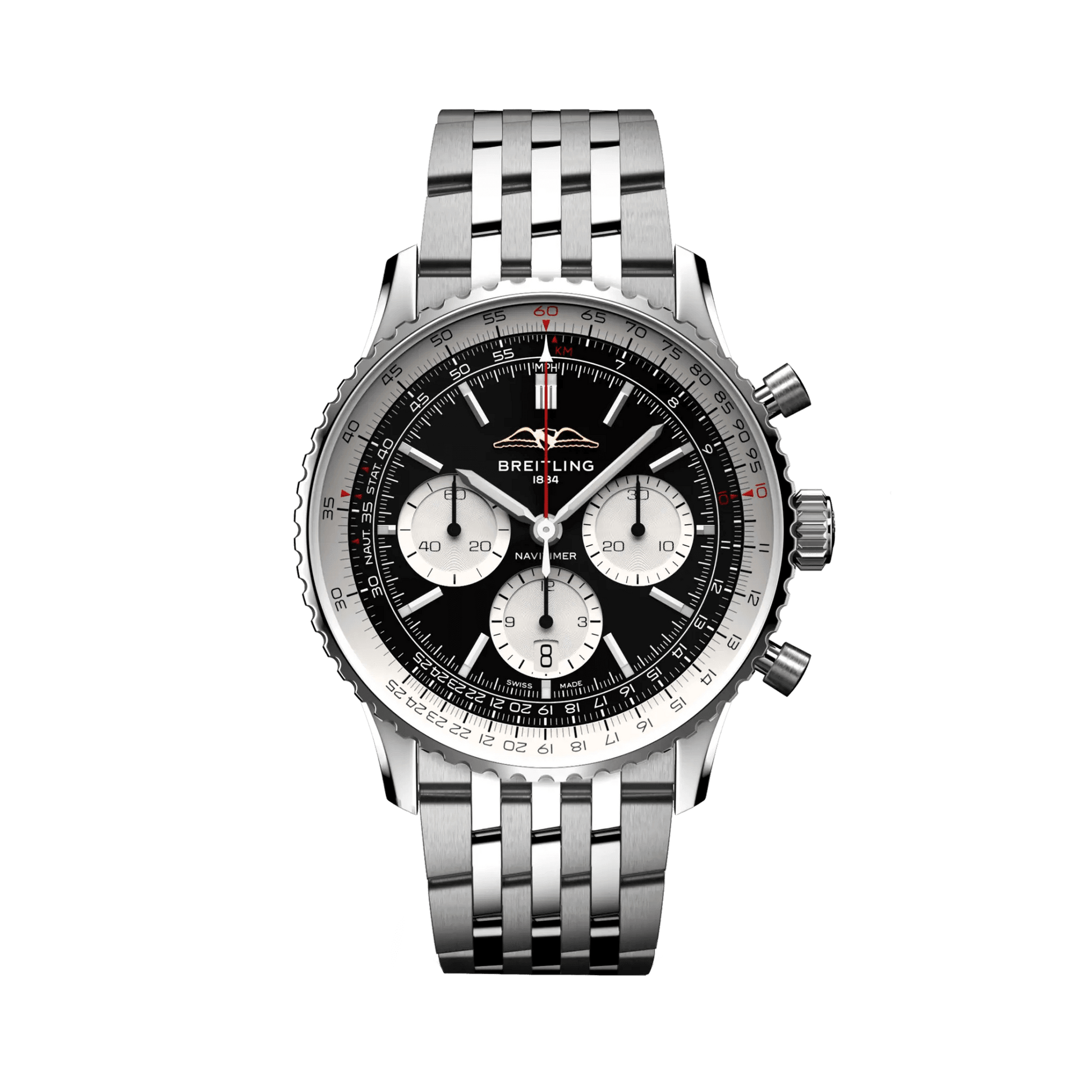 BREITLING Navitimer B01 Chronograph 43mm Stainless Steel, Black dial - Classic Kaf