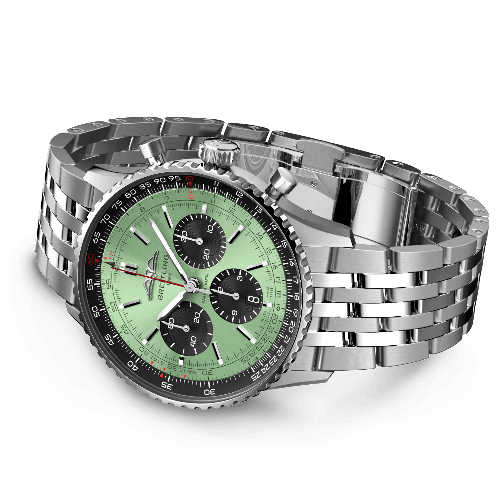 BREITLING Navitimer B01 Chronograph 43mm Stainless Steel, Green dial - Classic Kaf