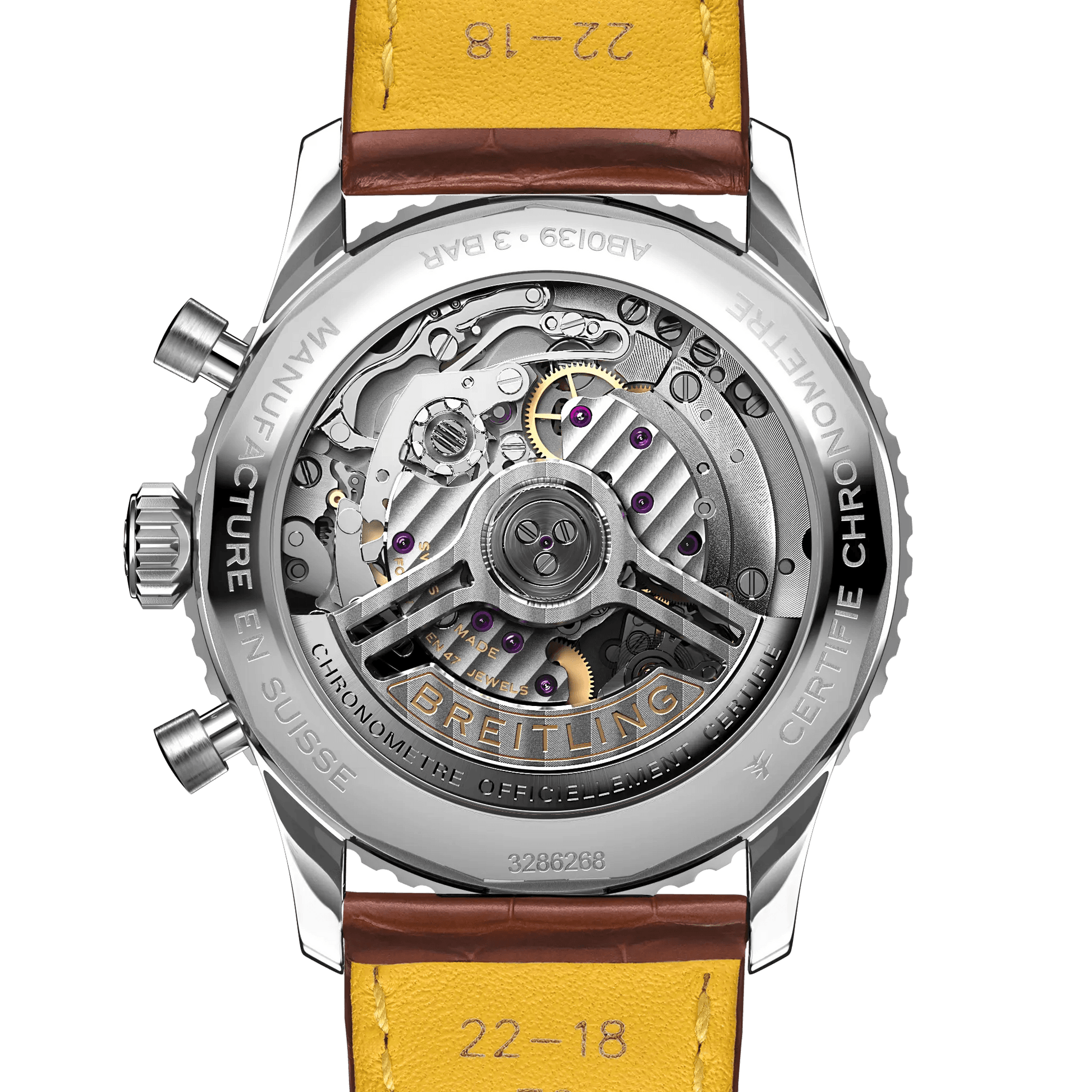 BREITLING Navitimer B01 Chronograph 41mm, Stainless Steel case, Leather strap, Green dial - Classic Kaf