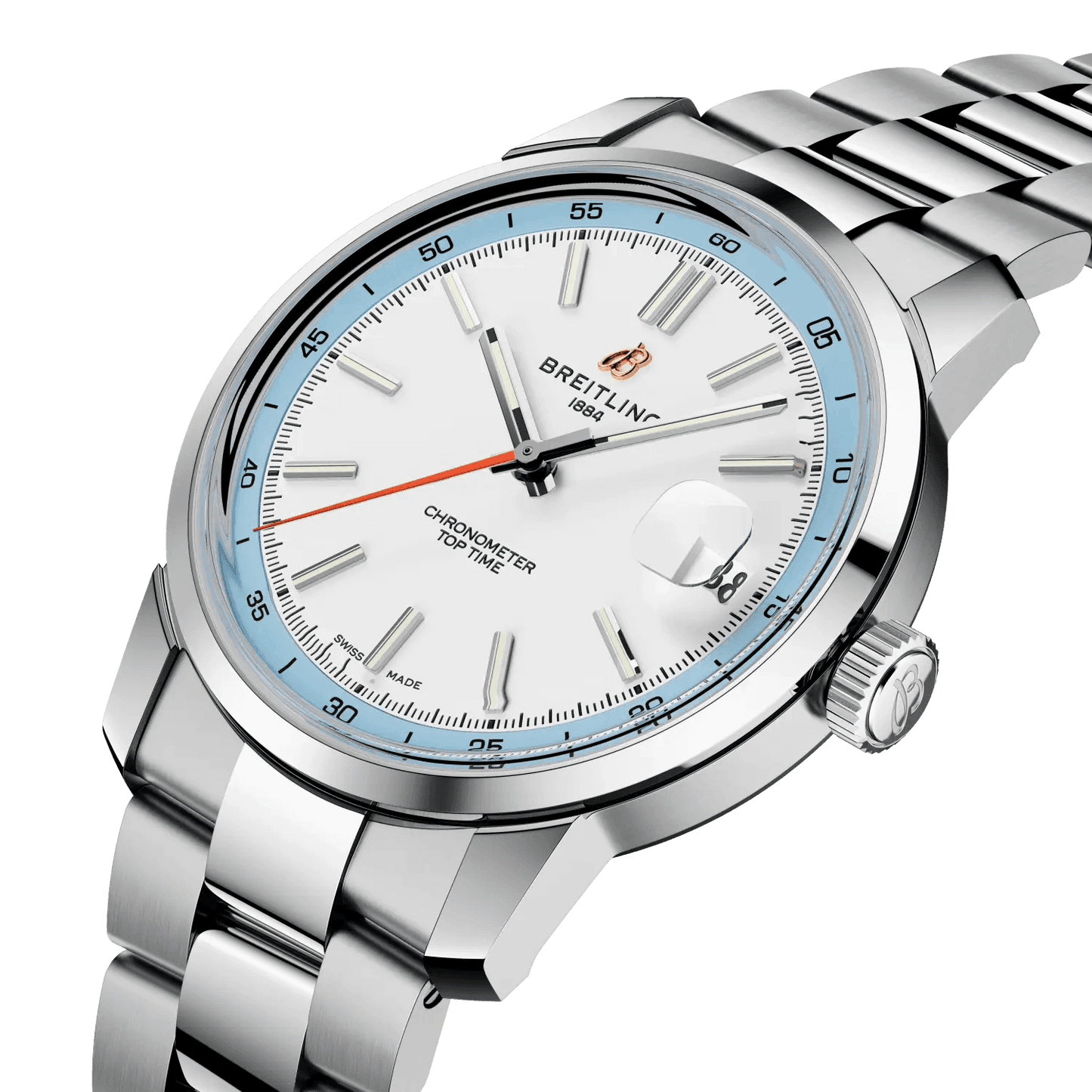 BREITLING Top Time B31, 38mm Stainless Steel, White dial - Classic Kaf