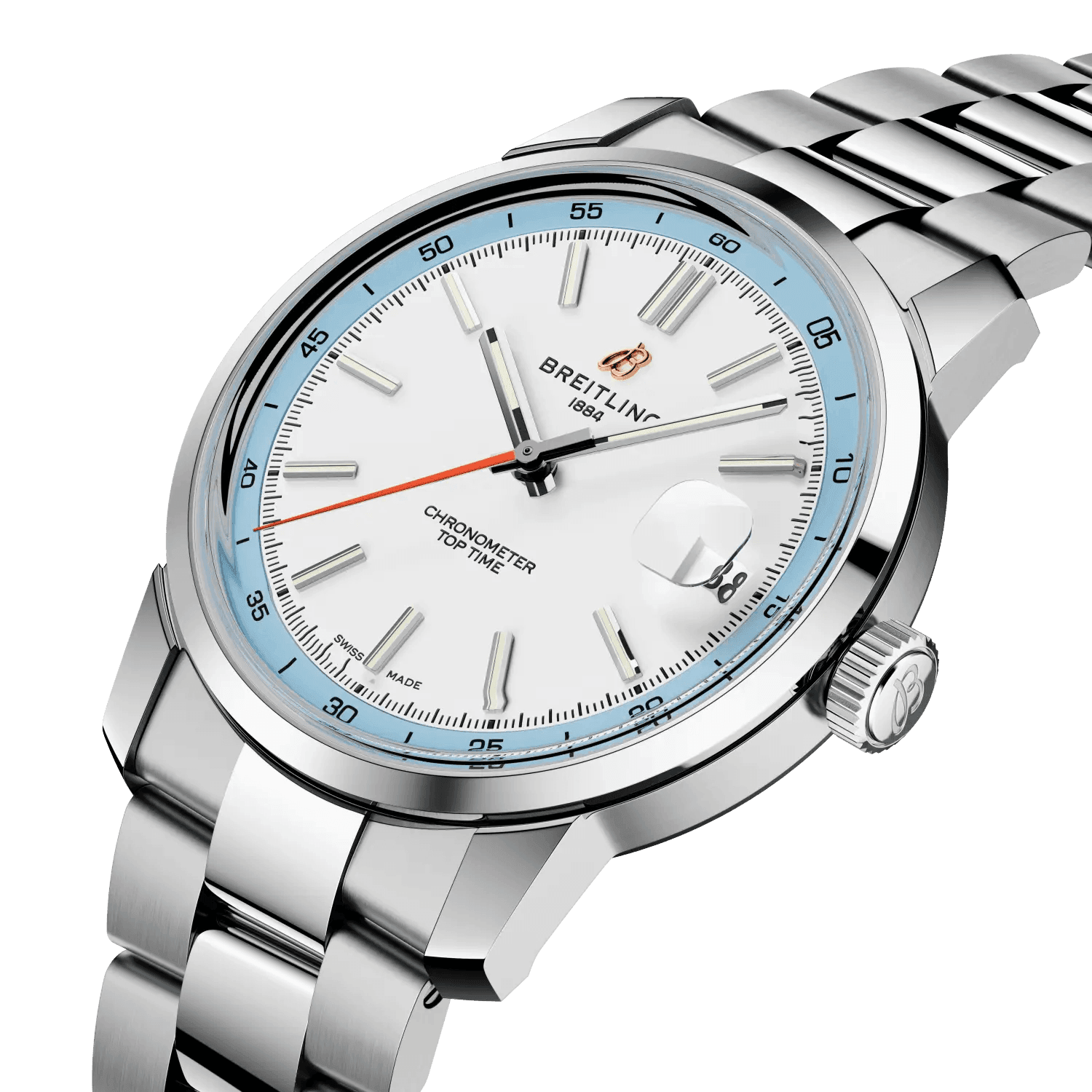 BREITLING Top Time B31, 38mm Stainless Steel, White dial - Classic Kaf