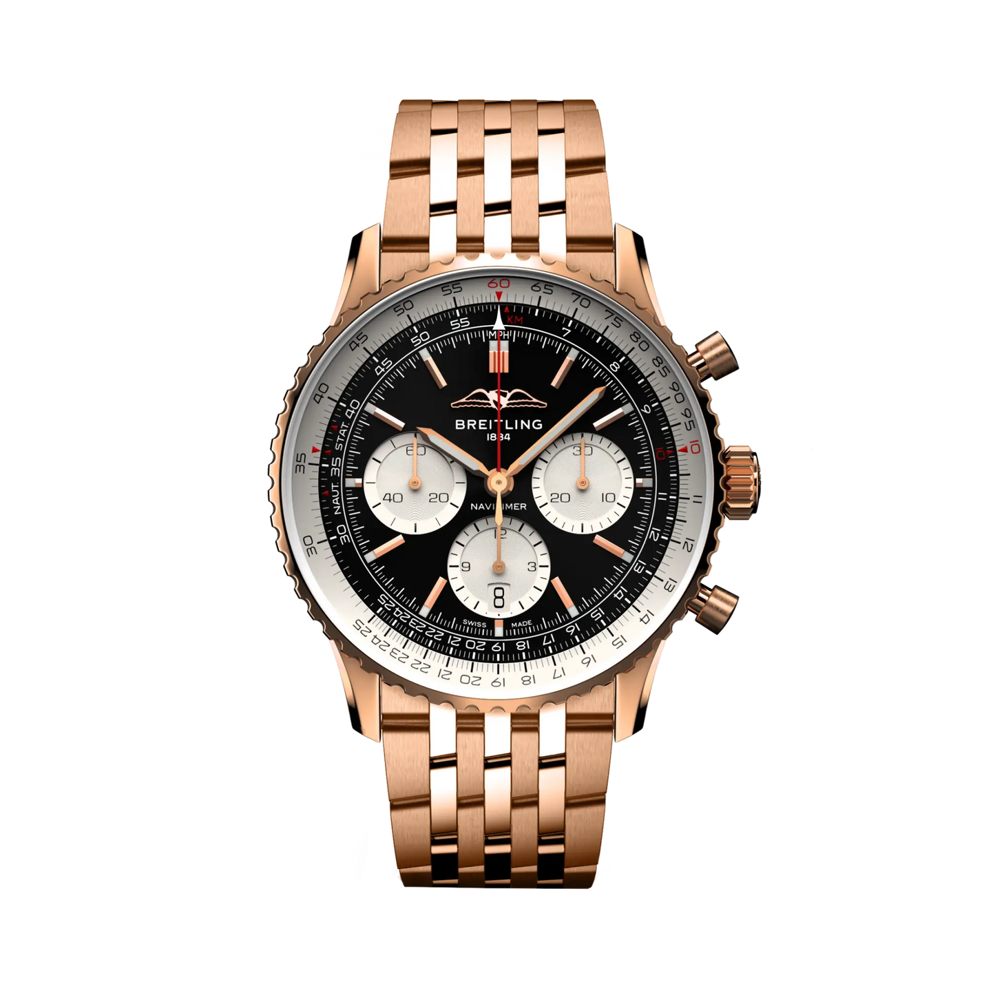 BREITLING Navitimer B01 Chronograph 43mm Red Gold, Black dial