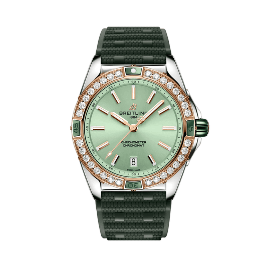 BREITLING Super Chronomat Automatic 38mm Green dial, Rubber strap - Classic Kaf