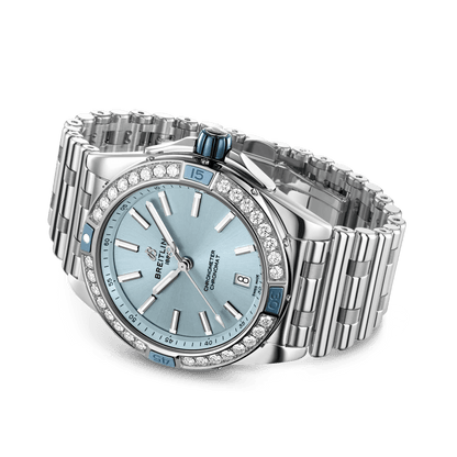 BREITLING Super Chronomat Automatic 38mm Blue dial, Stainless Steel strap - Classic Kaf