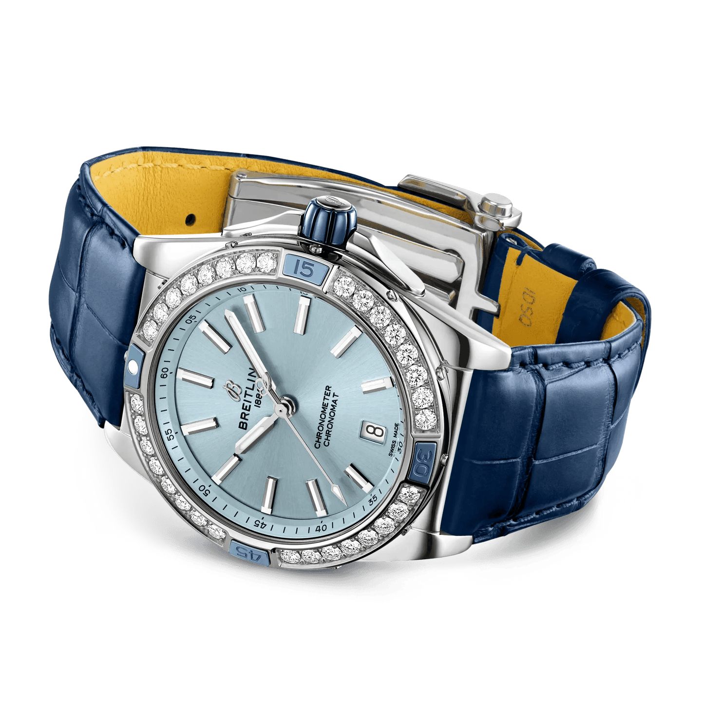 BREITLING Super Chronomat Automatic 38mm Blue dial, Leather strap - Classic Kaf