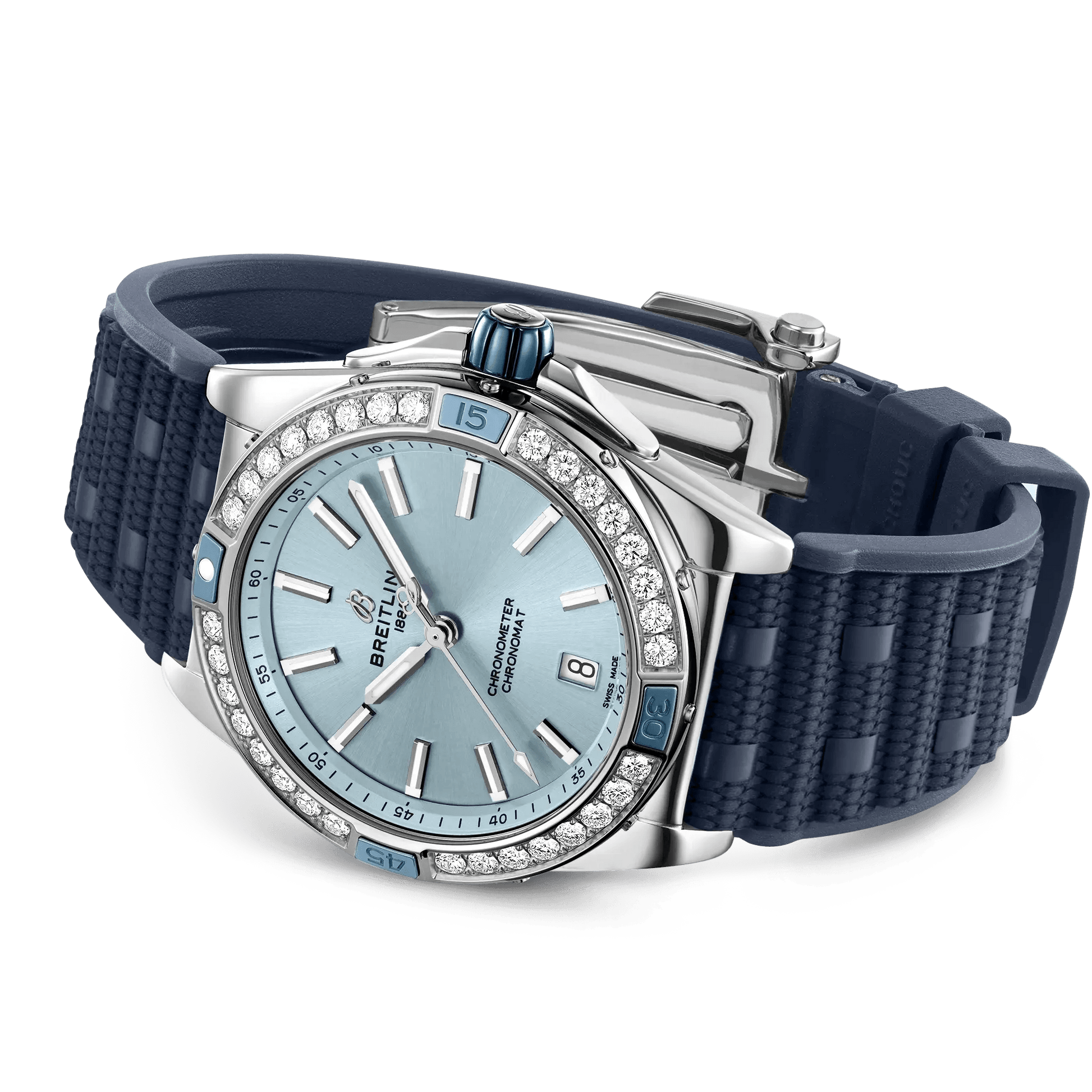 BREITLING Super Chronomat Automatic 38mm Blue dial, Rubber strap - Classic Kaf
