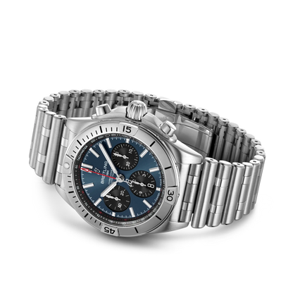 BREITLING Chronomat B01 42mm Stainless Steel,  Blue dial