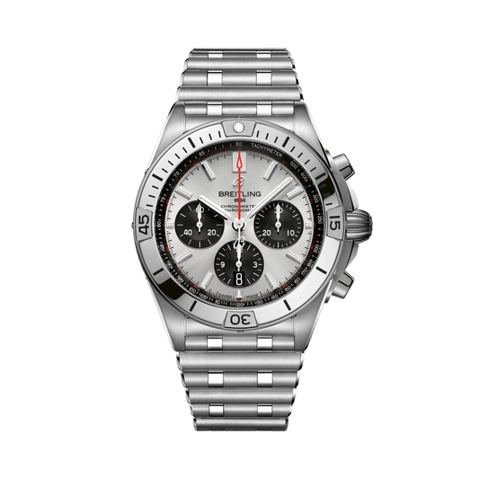 BREITLING Chronomat B01 42mm Stainless Steel, Silver dial