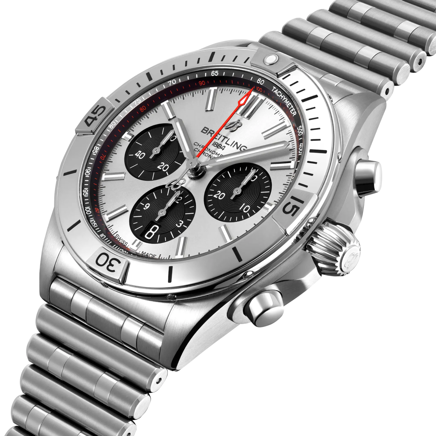 BREITLING Chronomat B01 42mm Stainless Steel, Silver dial