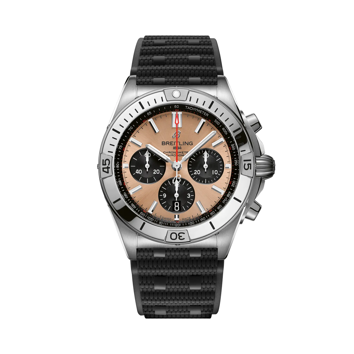 BREITLING Chronomat B01 42mm Stainless Steel case, Bronze dial, Rubber strap