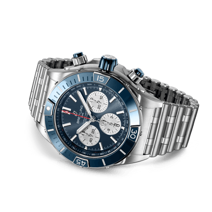 BREITLING Super Chronomat B01 44mm, Stainless Steel, Blue dial - Classic Kaf