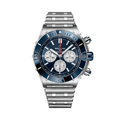BREITLING Super Chronomat B01 44mm, Stainless Steel, Blue dial - Classic Kaf