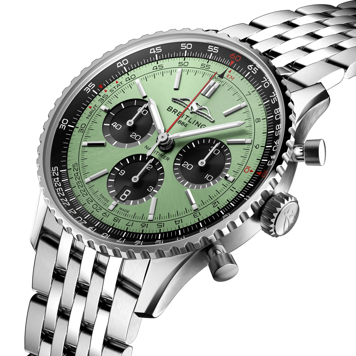 BREITLING Navitimer B01 Chronograph 43mm Stainless Steel, Green dial - Classic Kaf