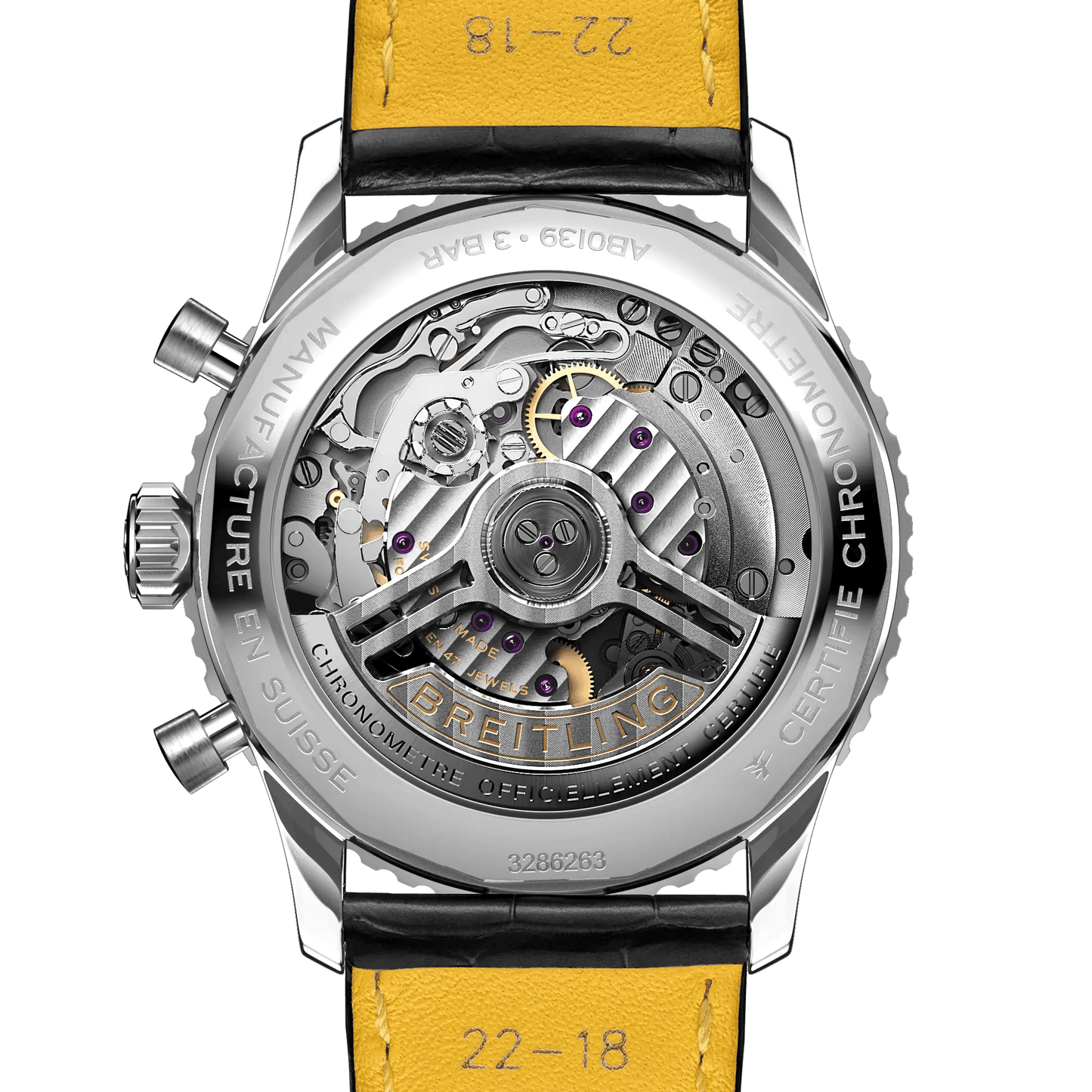 BREITLING Navitimer B01 Chronograph 41mm, Stainless Steel case, Leather strap, Blue dial - Classic Kaf