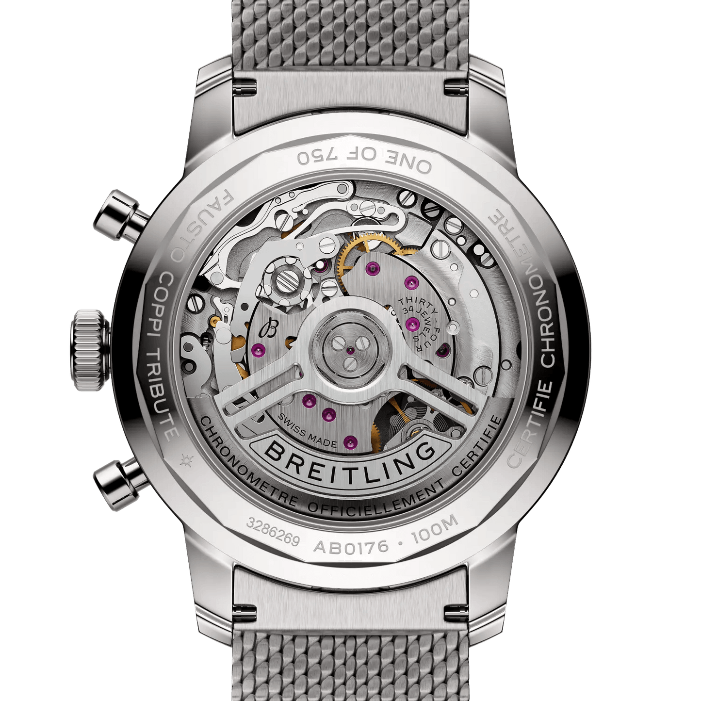 BREITLING Top Time B01 Fausto Coppi, 41mm Stainless Steel, White dial - Classic Kaf