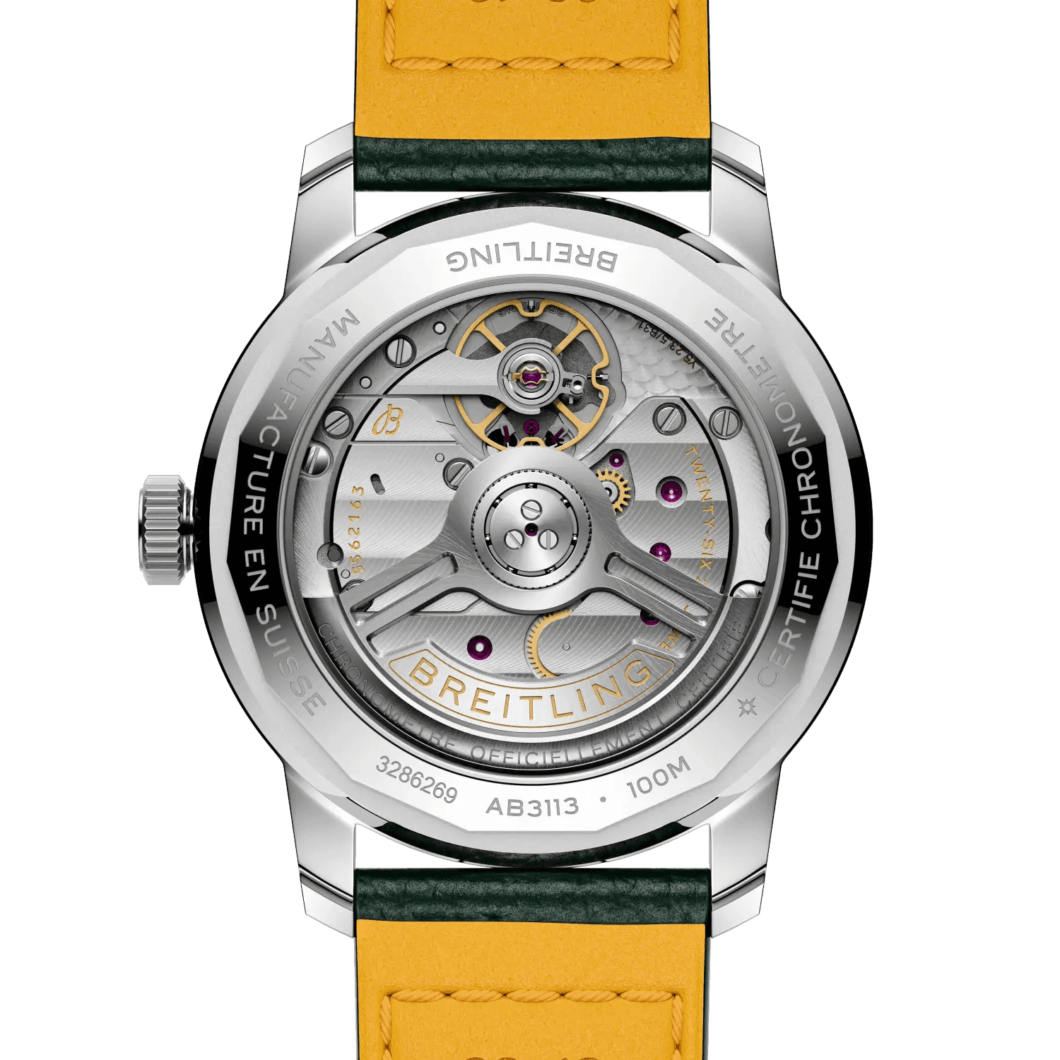 BREITLING Top Time B31, 38mm, Stainless Steel case, Green dial, Leather strap - Classic Kaf