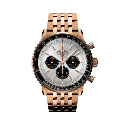 BREITLING Navitimer B01 Chronograph 46mm Red Gold, Silver dial - Classic Kaf