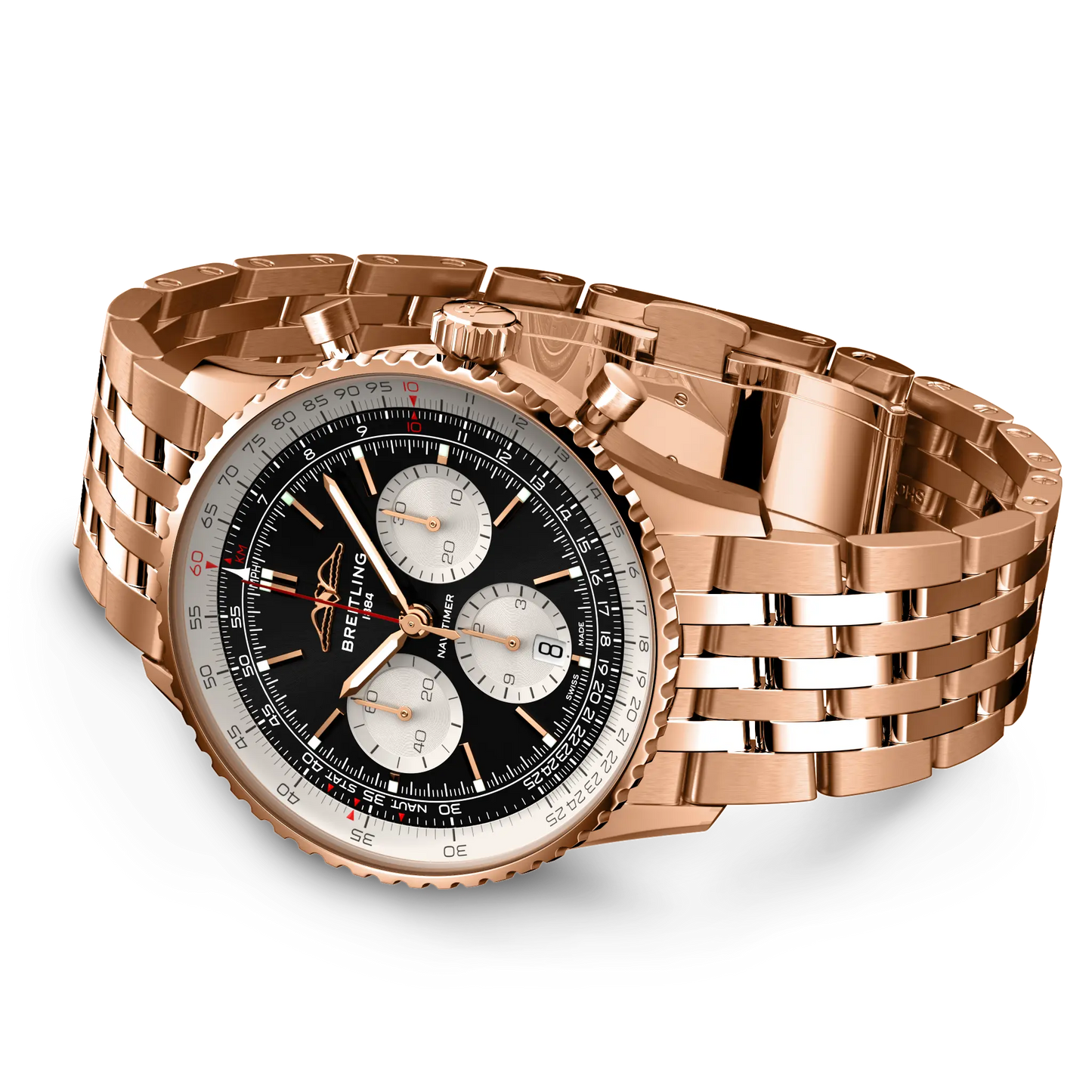 BREITLING Navitimer B01 Chronograph 43mm Red Gold, Black dial