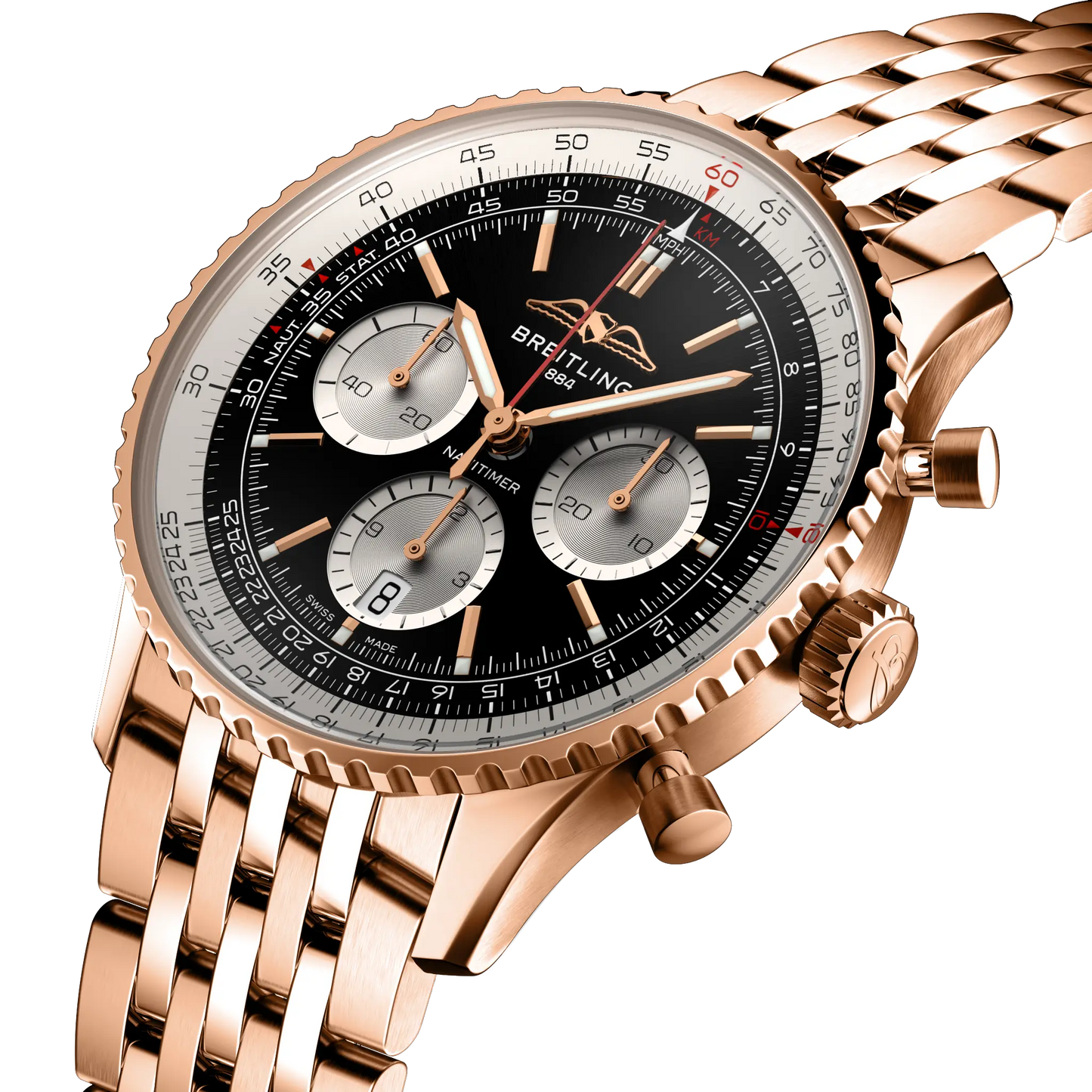 BREITLING Navitimer B01 Chronograph 43mm Red Gold, Black dial