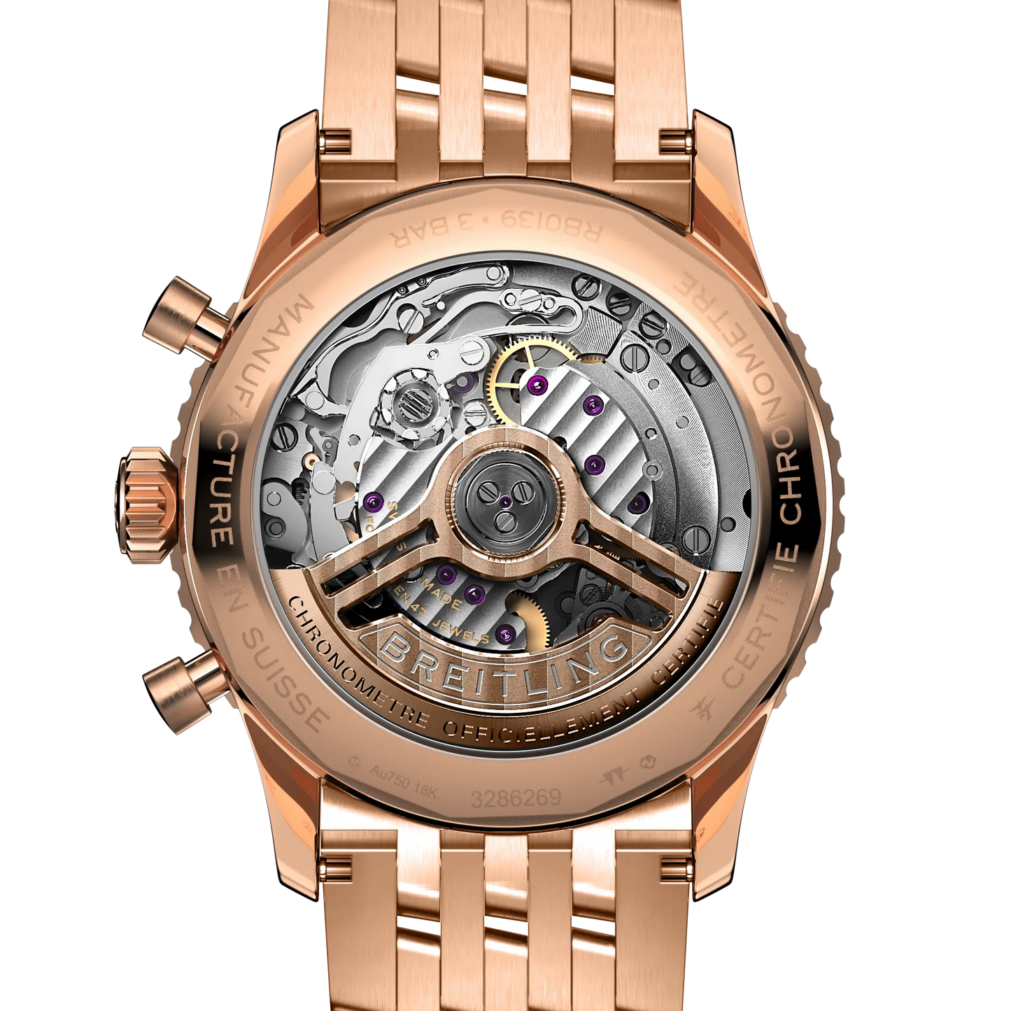 BREITLING Navitimer B01 Chronograph 41mm Red Gold, Silver dial