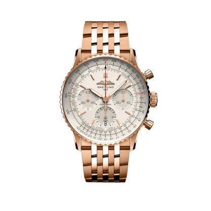 BREITLING Navitimer B01 Chronograph 41mm Red Gold, Silver dial